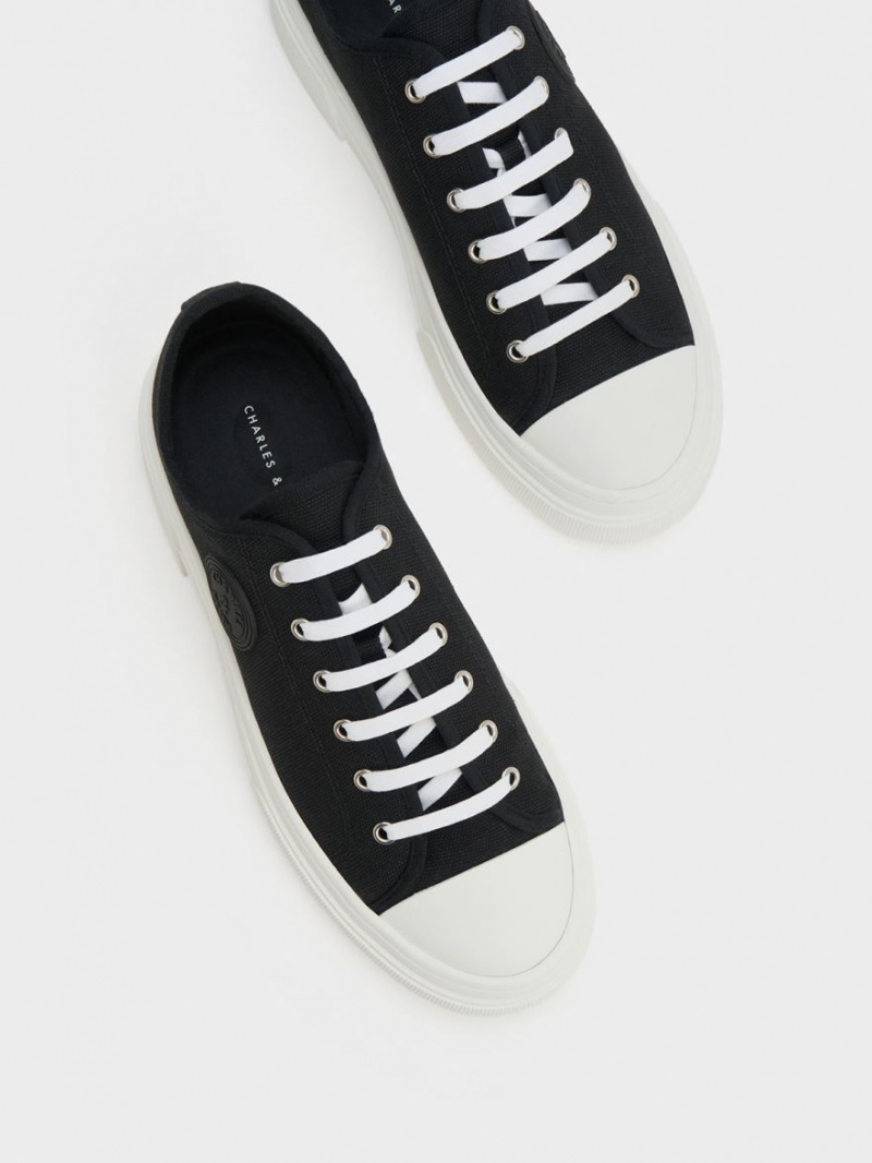 Adidasi Charles & Keith Kay Panza Negrii | 451FETJYR