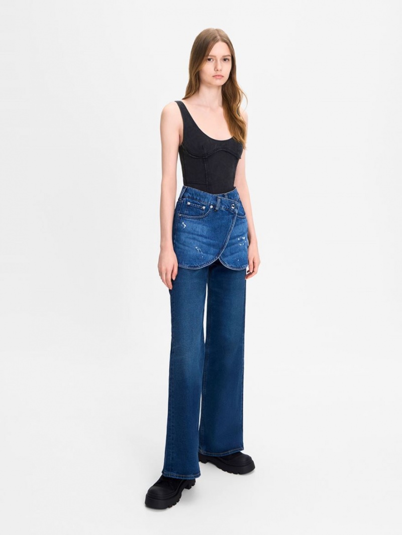 Adidasi Charles & Keith Panza Backless Negrii | 619ZPEXVW