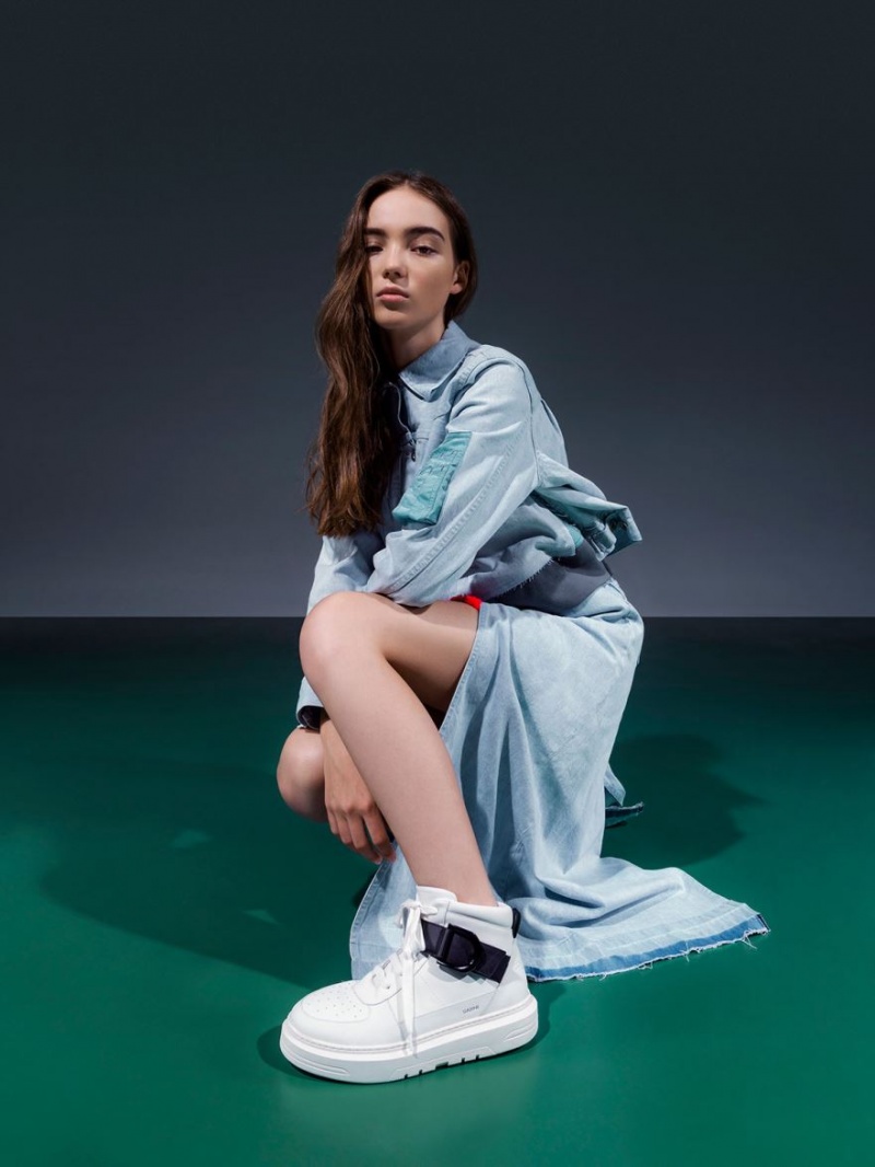 Adidasi Inalti Charles & Keith Gabine Piele Albi | 948DONJZH