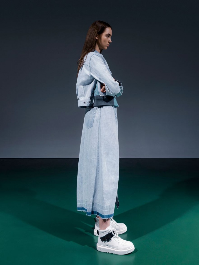 Adidasi Inalti Charles & Keith Gabine Piele Albi | 948DONJZH