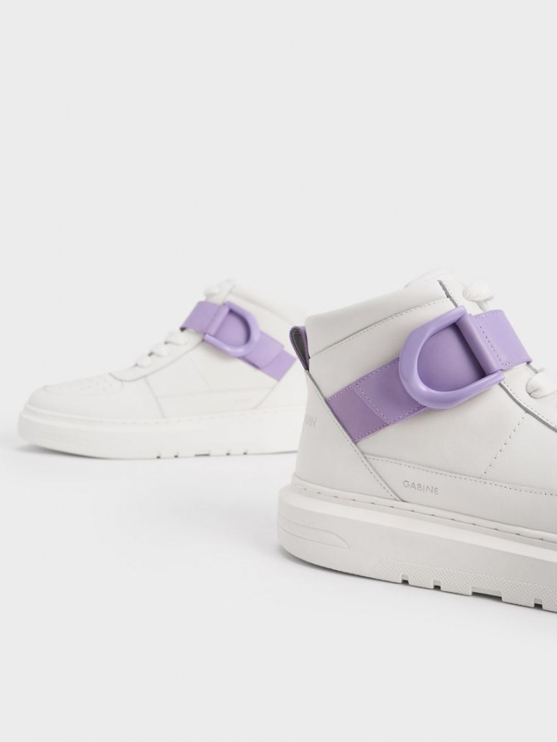 Adidasi Inalti Charles & Keith Gabine Piele Albi | 069BMDVLK