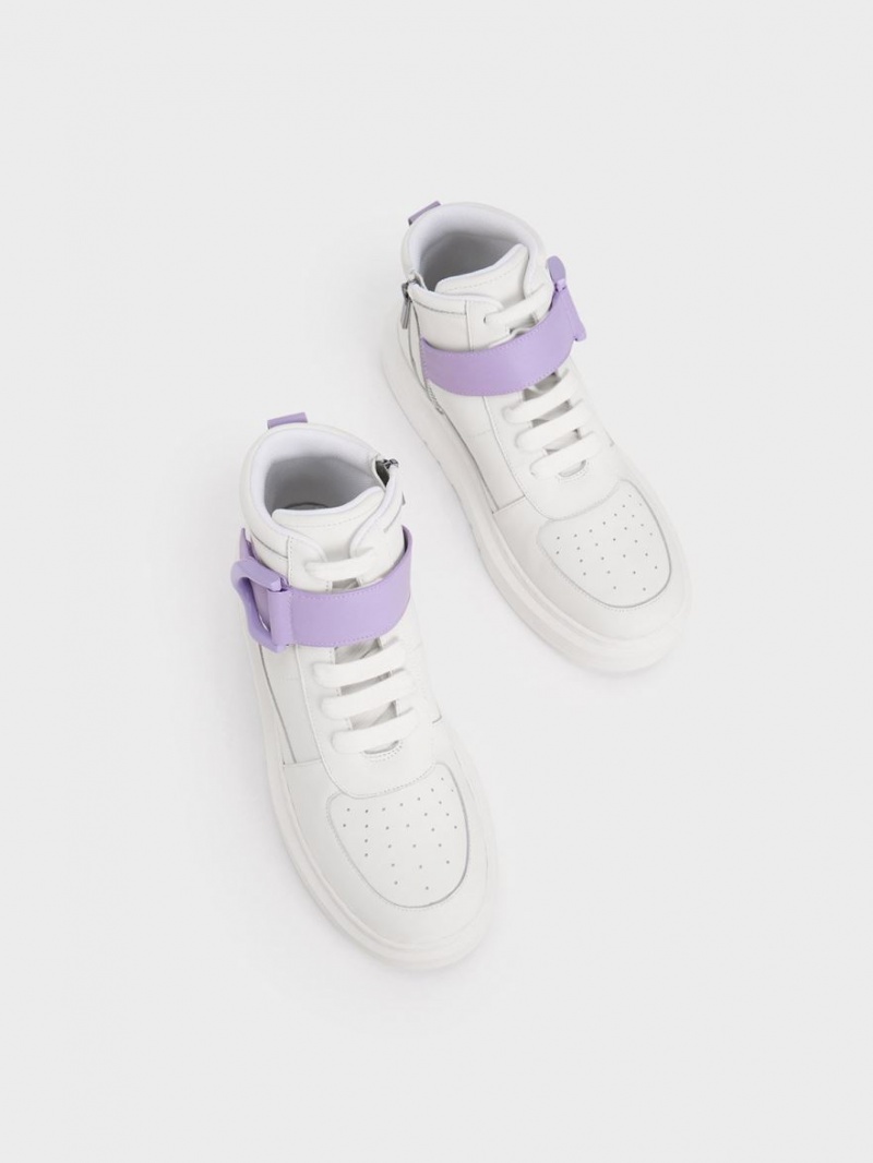 Adidasi Inalti Charles & Keith Gabine Piele Albi | 069BMDVLK
