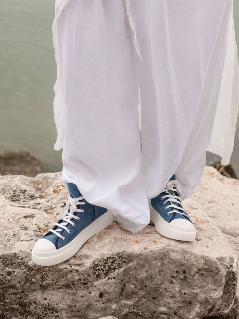 Adidasi Inalti Charles & Keith Kay Panza Albastri | 230QVPCYS