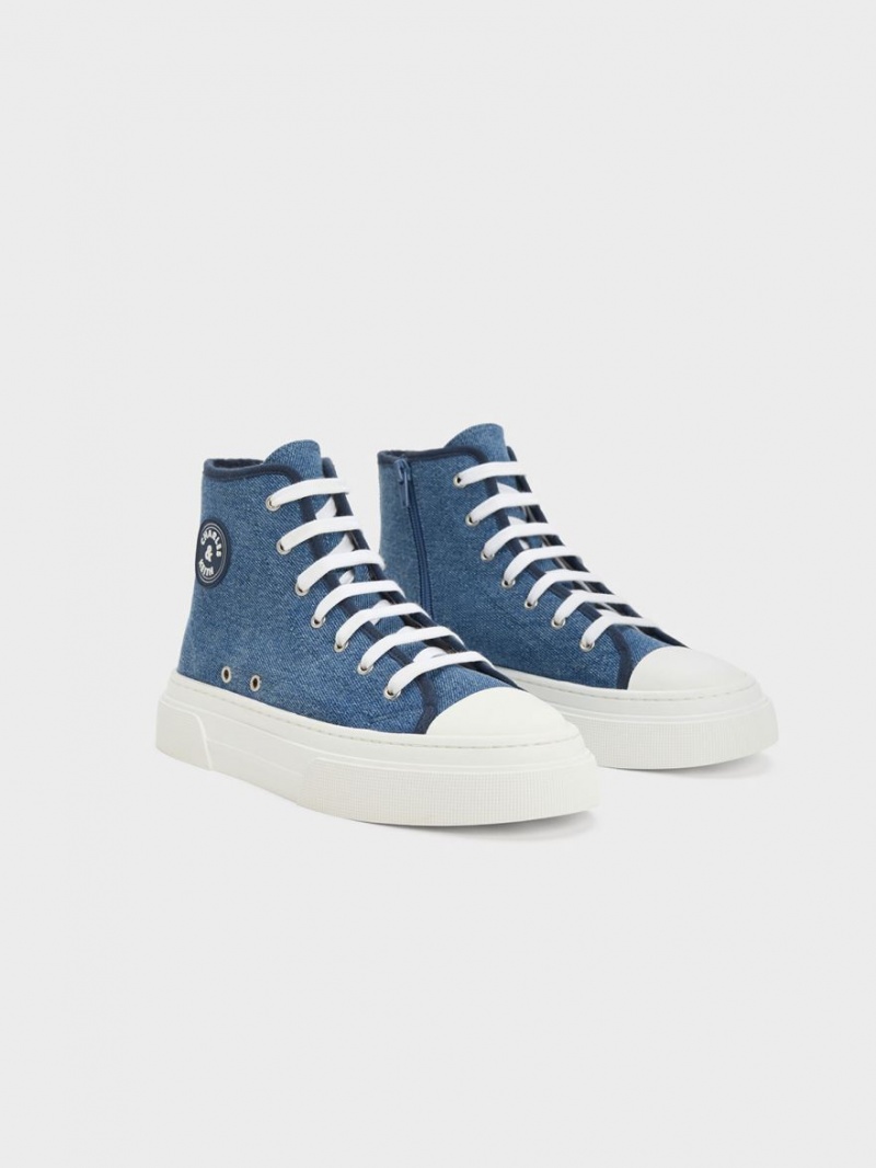 Adidasi Inalti Charles & Keith Kay Panza Albastri | 230QVPCYS