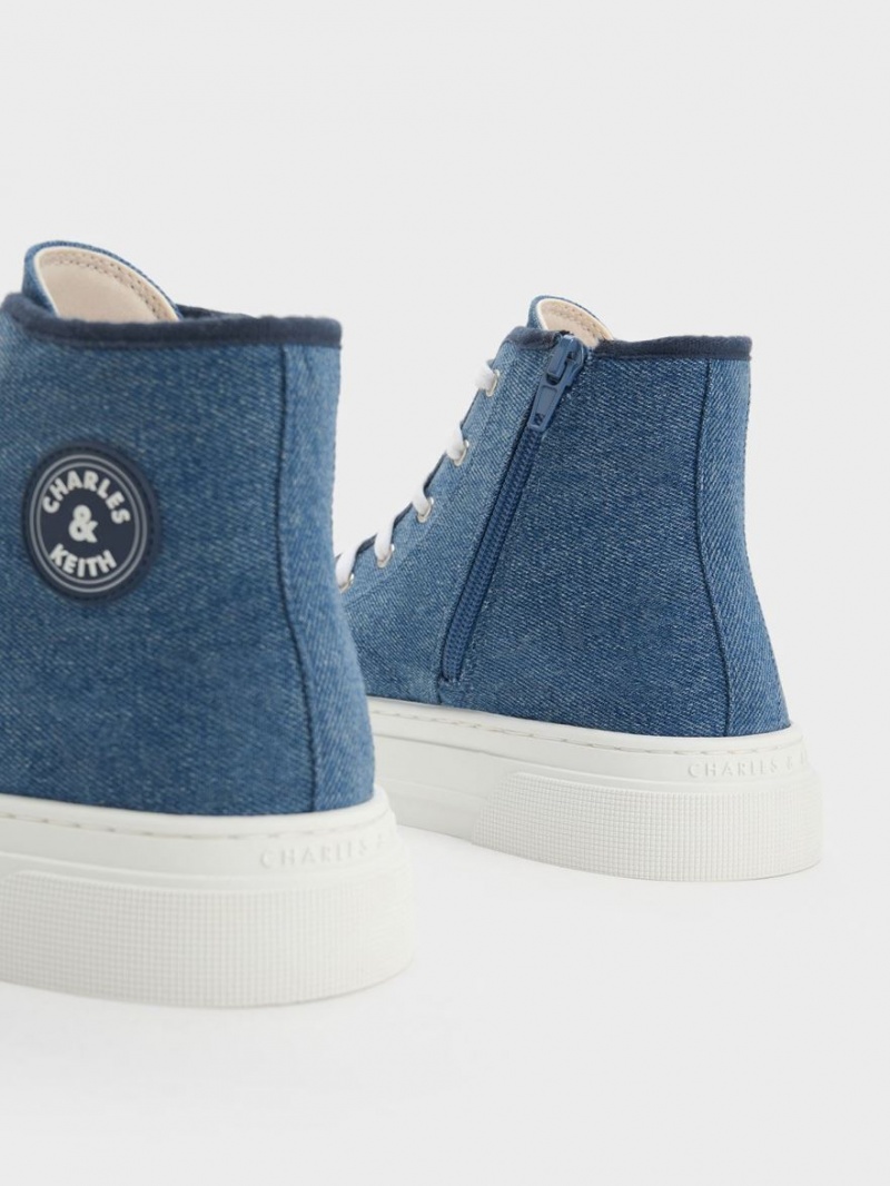 Adidasi Inalti Charles & Keith Kay Panza Albastri | 230QVPCYS