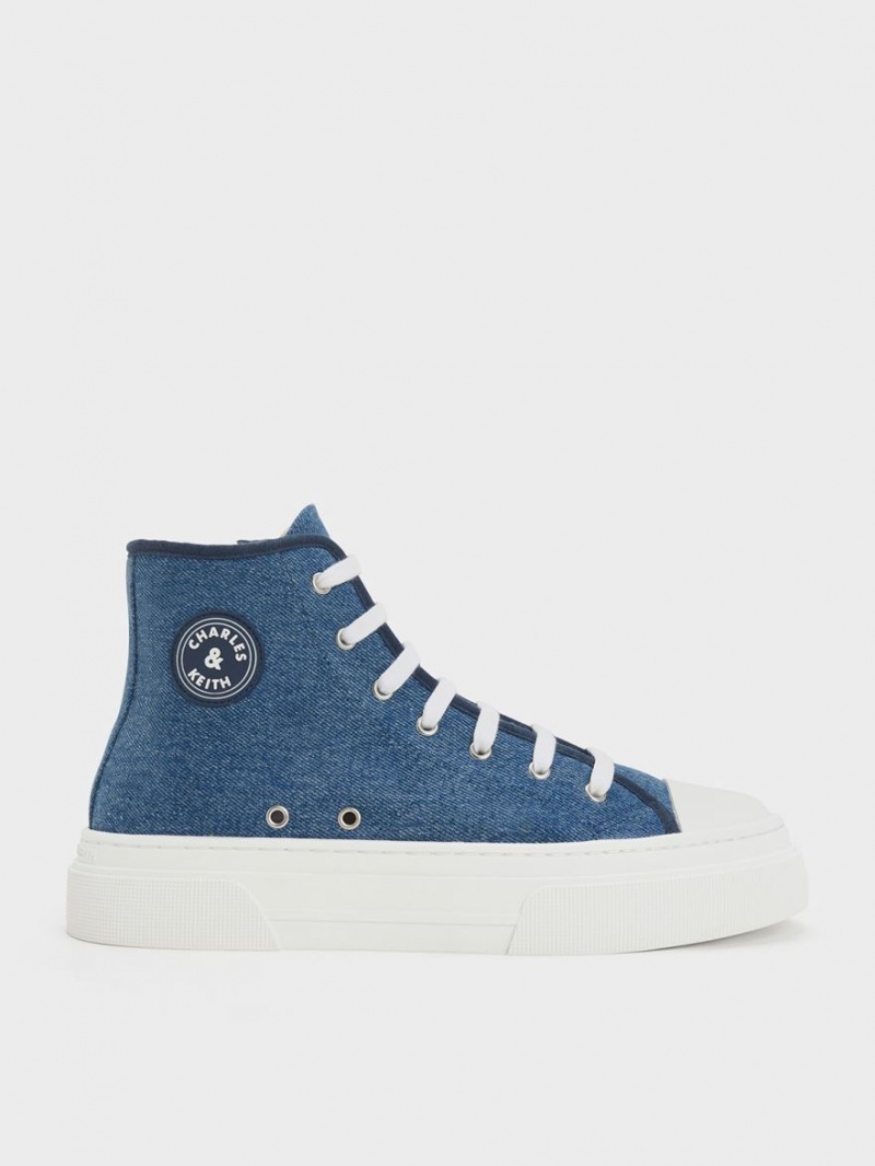 Adidasi Inalti Charles & Keith Kay Panza Albastri | 230QVPCYS