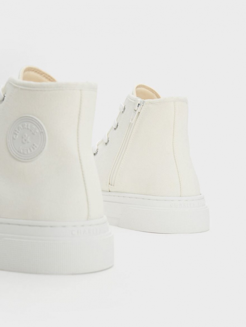 Adidasi Inalti Charles & Keith Kay Panza Albi | 029XQULKI
