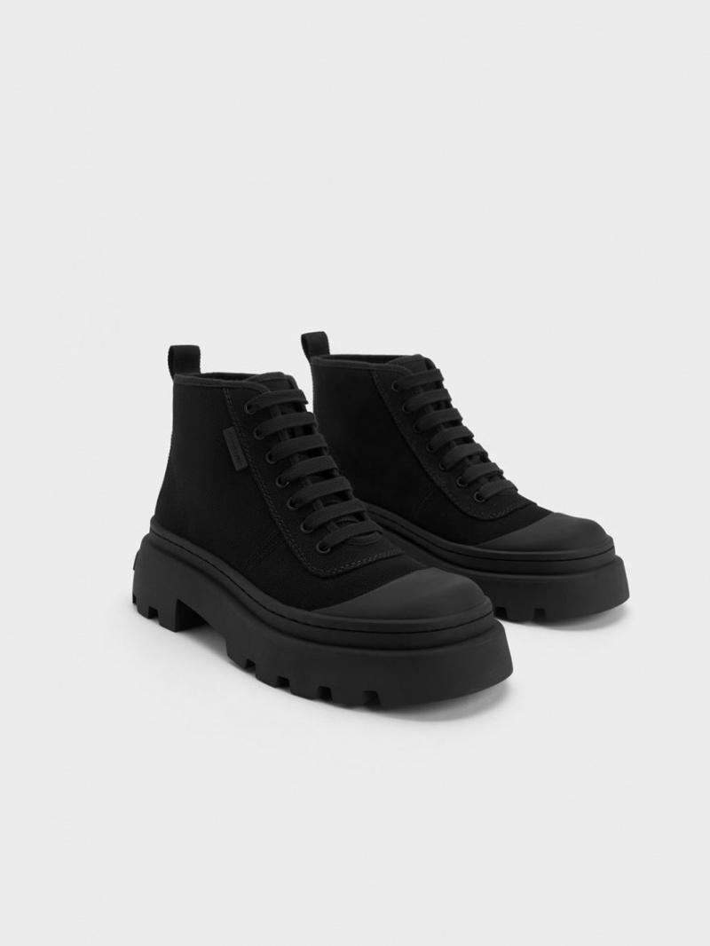 Adidasi Inalti Charles & Keith Panza Negrii | 391MZILEW