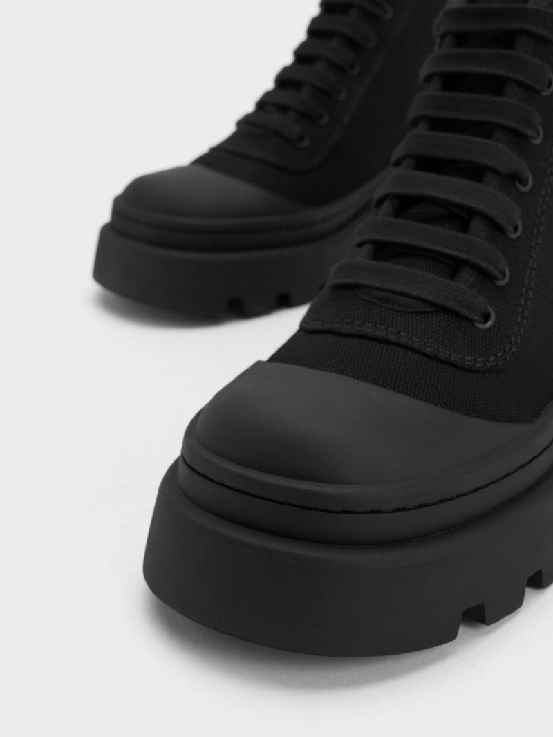 Adidasi Inalti Charles & Keith Panza Negrii | 391MZILEW