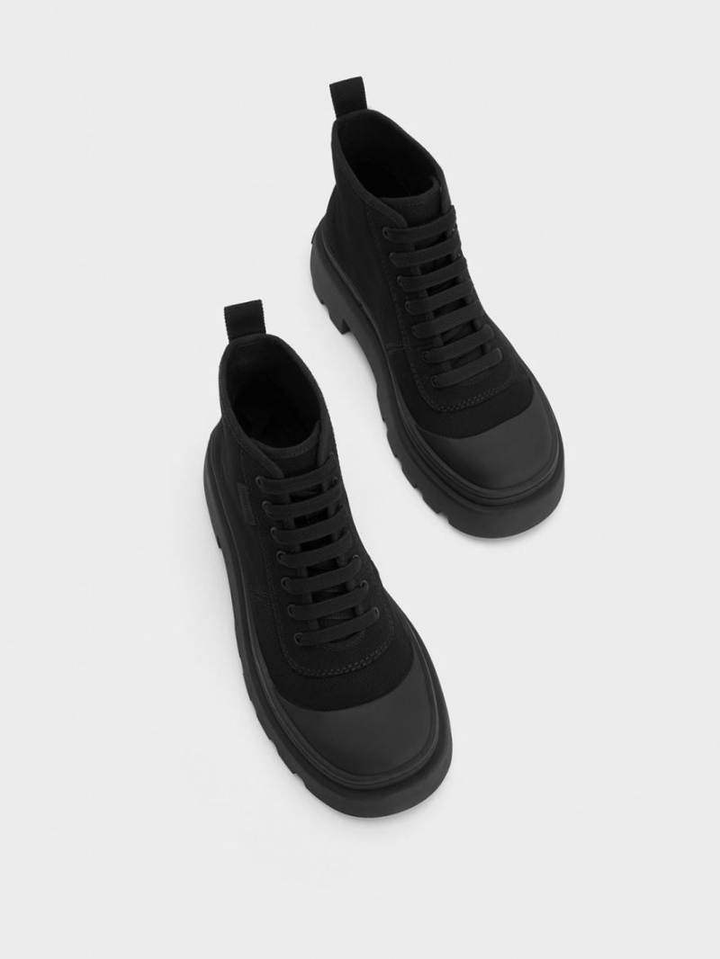Adidasi Inalti Charles & Keith Panza Negrii | 391MZILEW