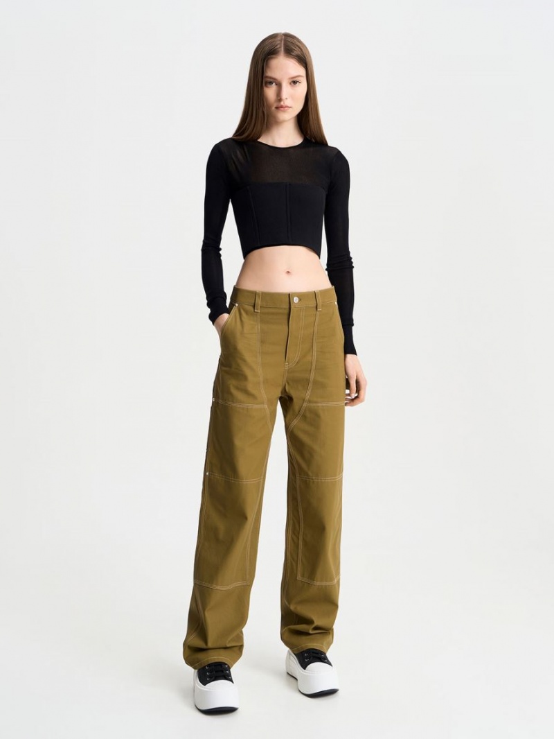 Adidasi cu Platforma Charles & Keith Grosolan Negrii | 764ORQJFC