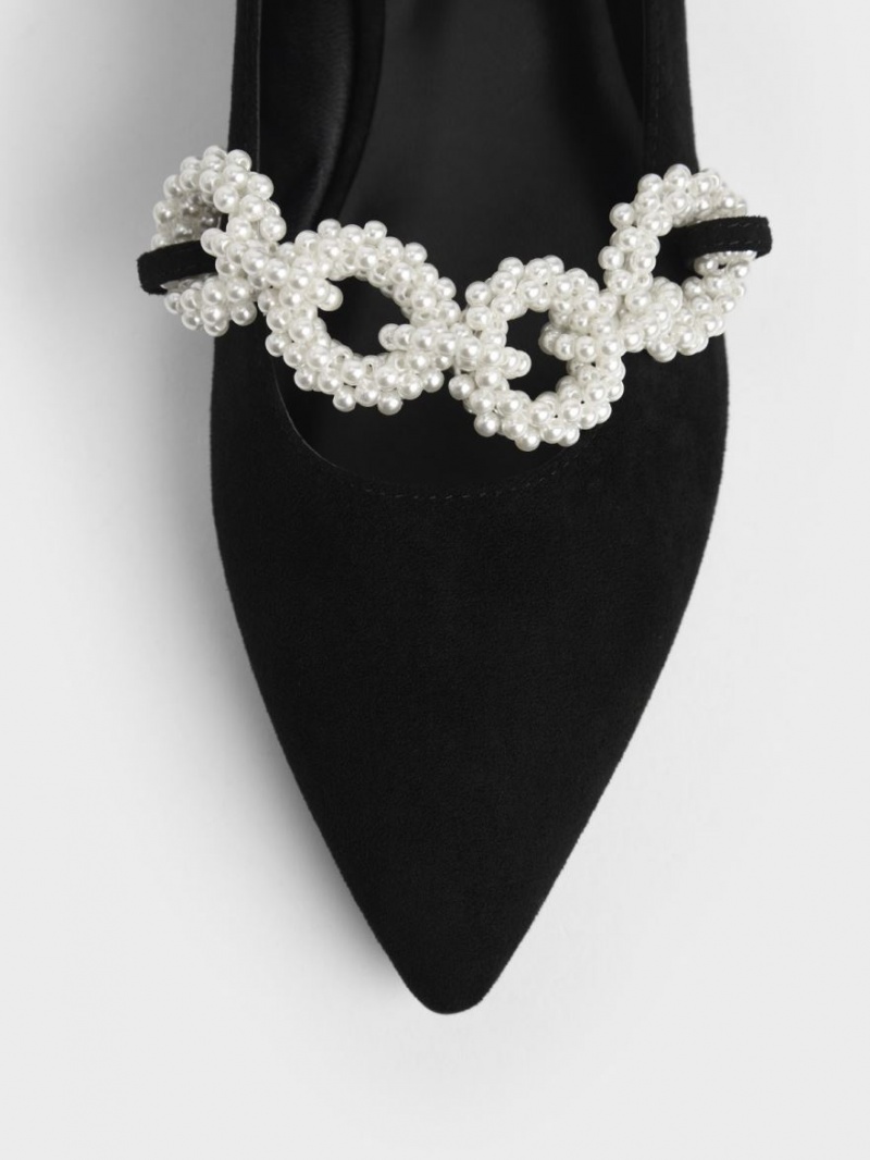 Balerini Charles & Keith Beaded Mary Jane Negrii | 143IOAQBC