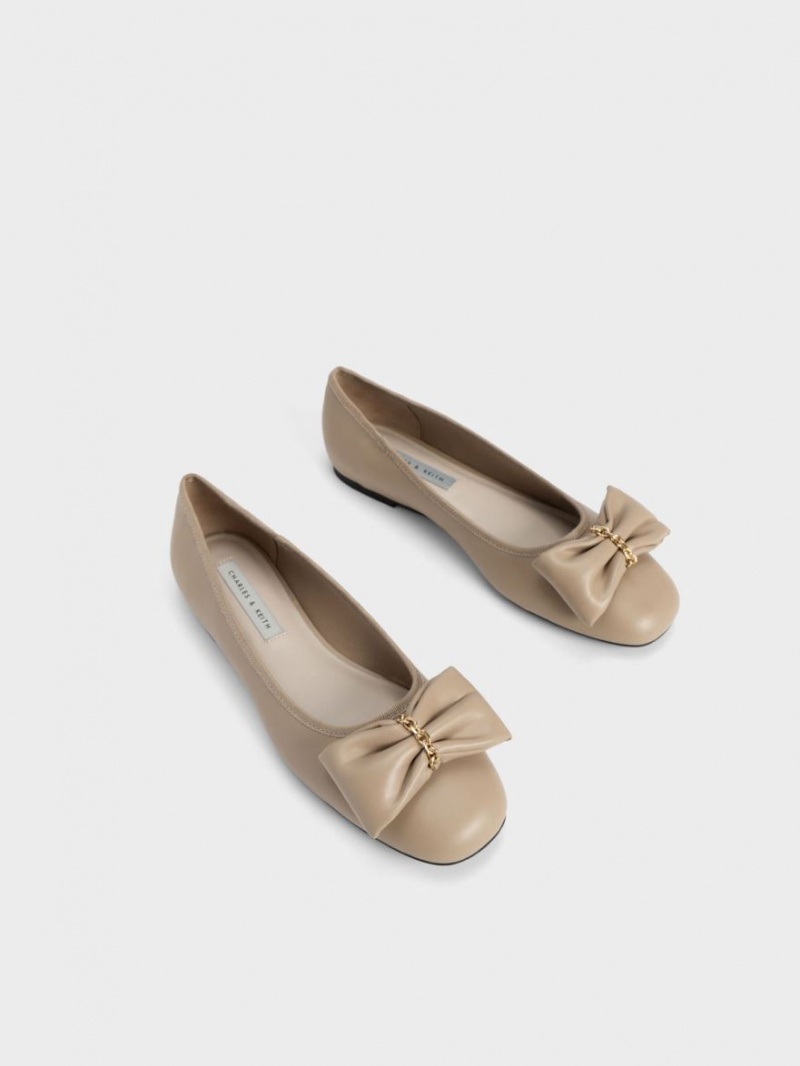 Balerini Charles & Keith Chain-Link Bow Bej | 123QVSOLG