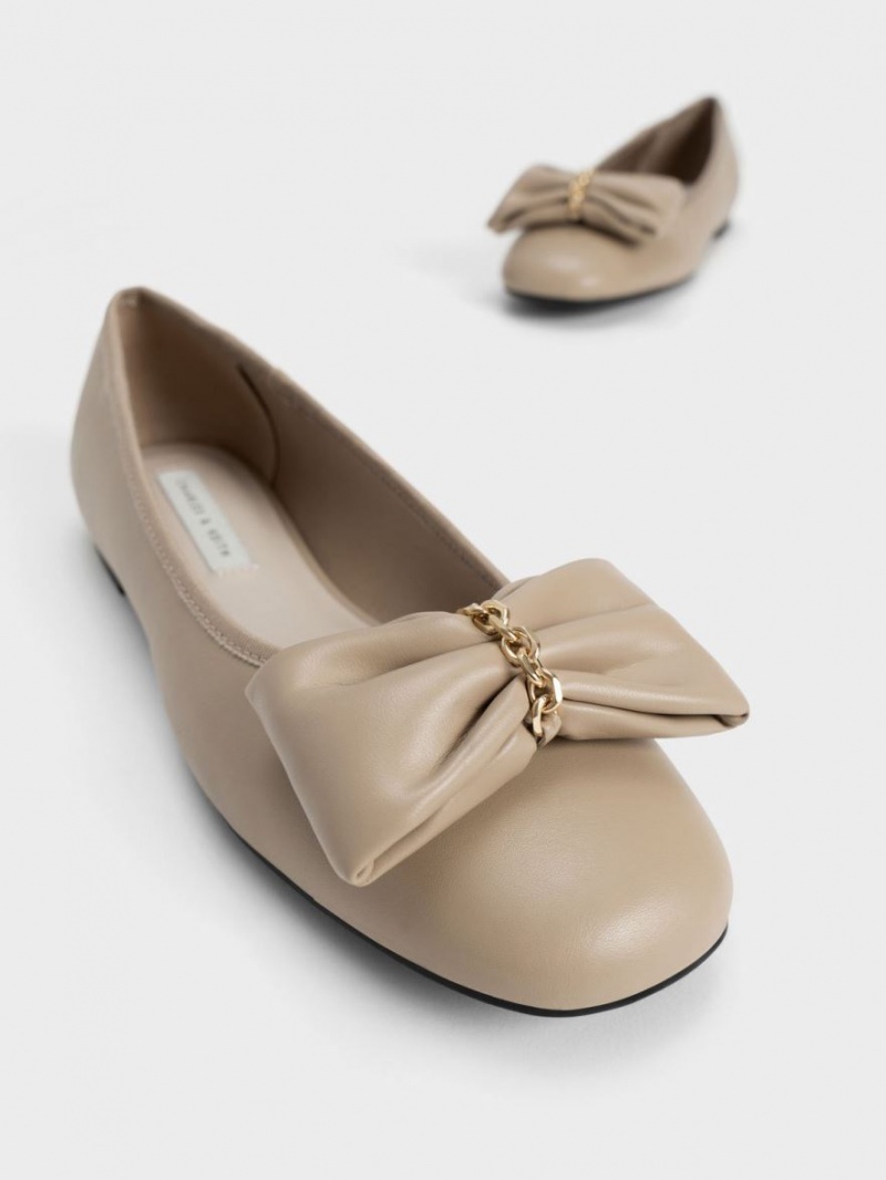 Balerini Charles & Keith Chain-Link Bow Bej | 123QVSOLG