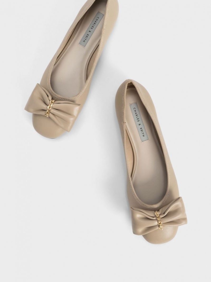 Balerini Charles & Keith Chain-Link Bow Bej | 123QVSOLG