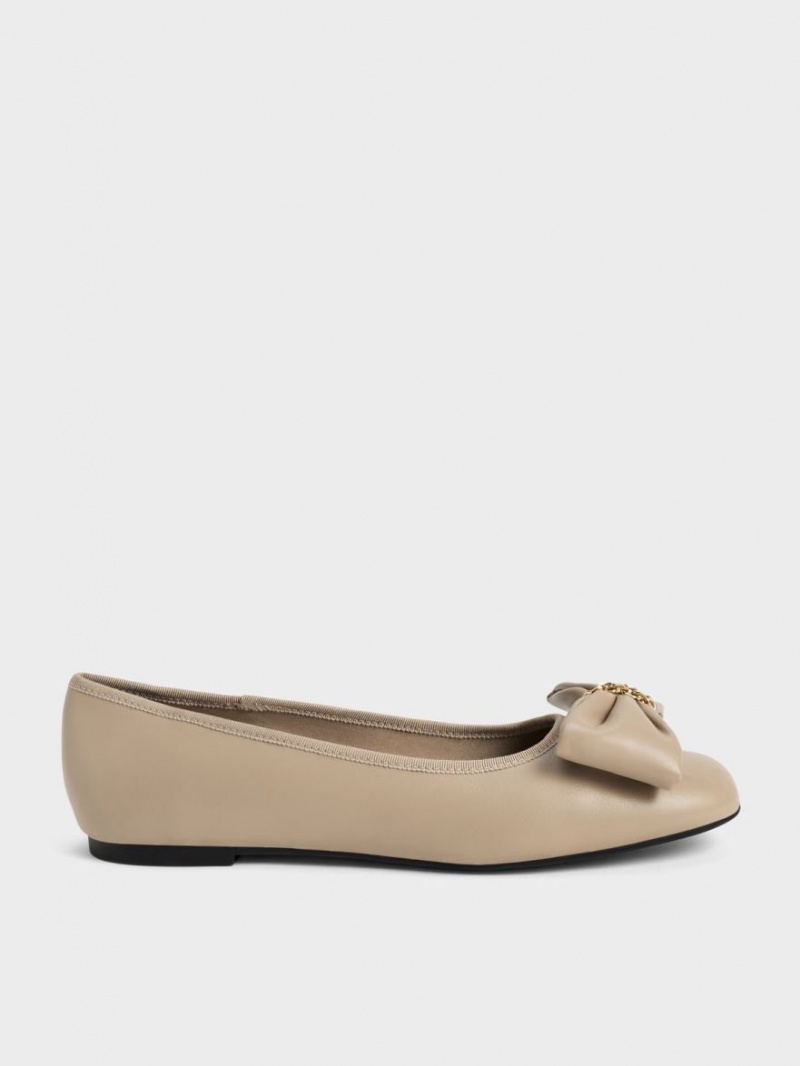 Balerini Charles & Keith Chain-Link Bow Bej | 123QVSOLG