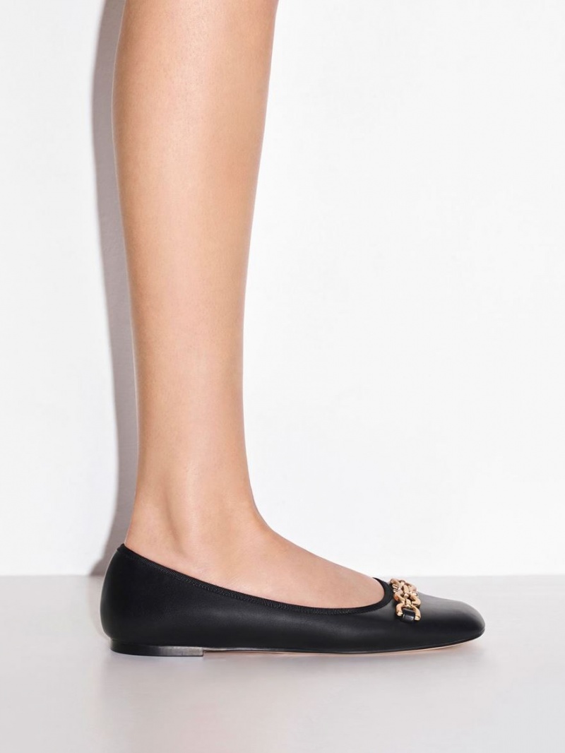 Balerini Charles & Keith Chain Link Negrii | 183OLKFWH