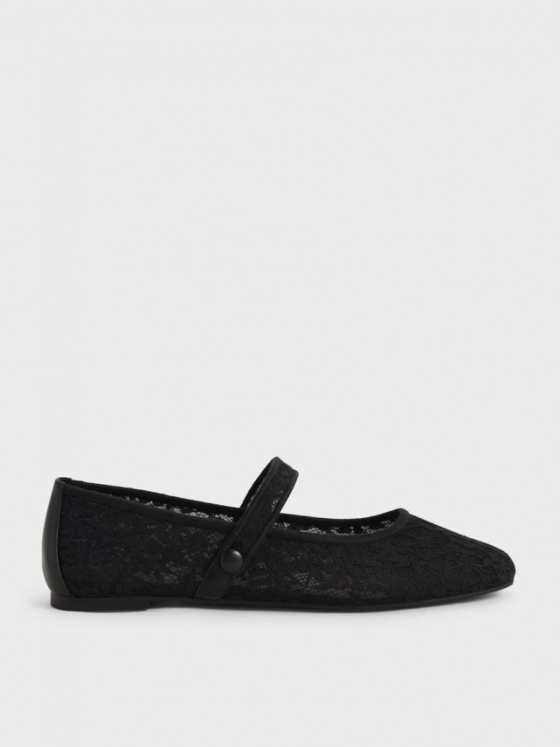 Balerini Charles & Keith Dantela & Mesh Mary Jane Negrii | 950AUIYHT
