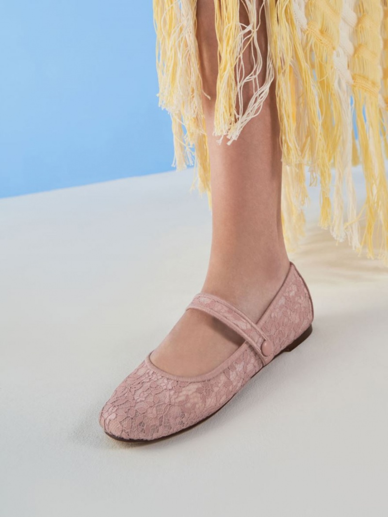 Balerini Charles & Keith Dantela & Mesh Mary Jane Roz | 683VLHQJT