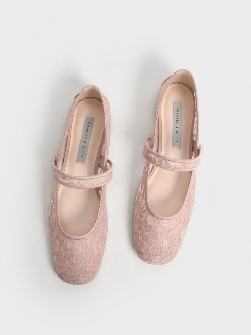 Balerini Charles & Keith Dantela & Mesh Mary Jane Roz | 683VLHQJT