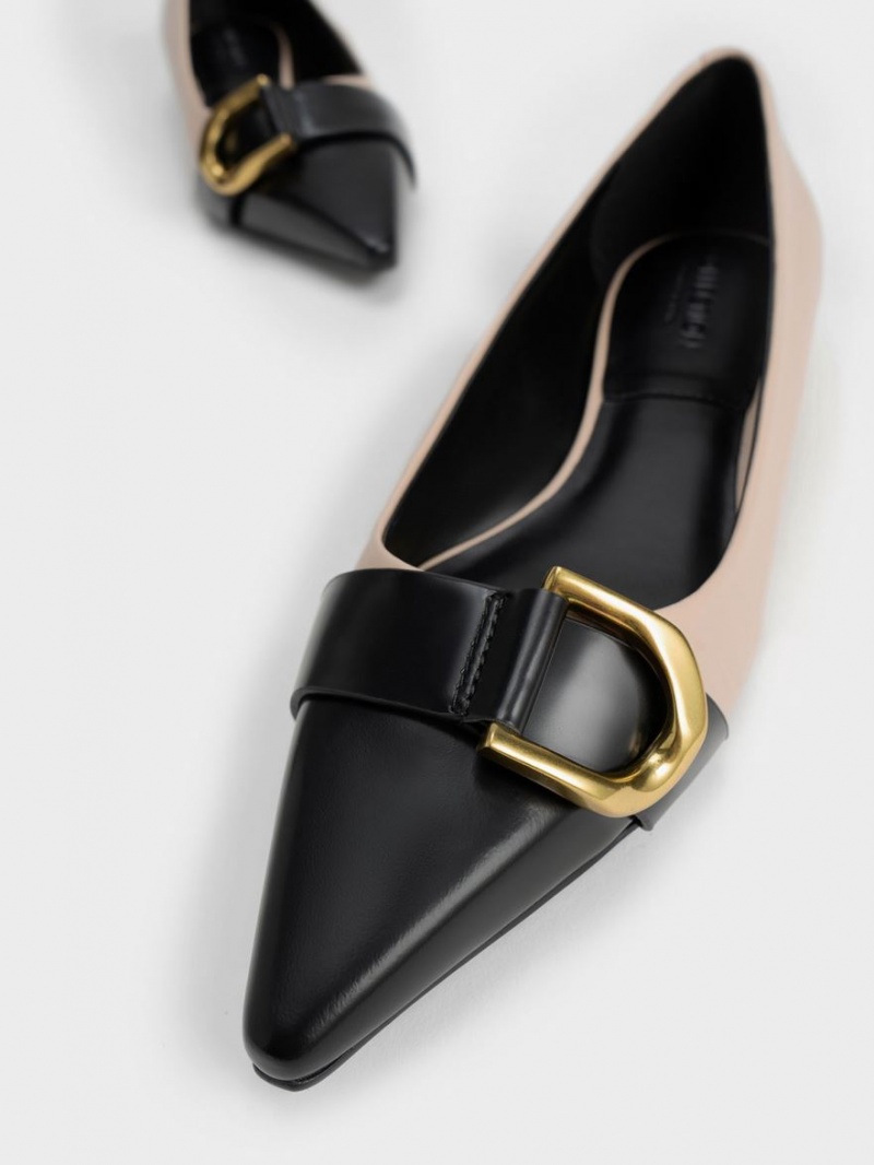 Balerini Charles & Keith Gabine Piele Bombeu-Cap Bej | 356FKGZAU