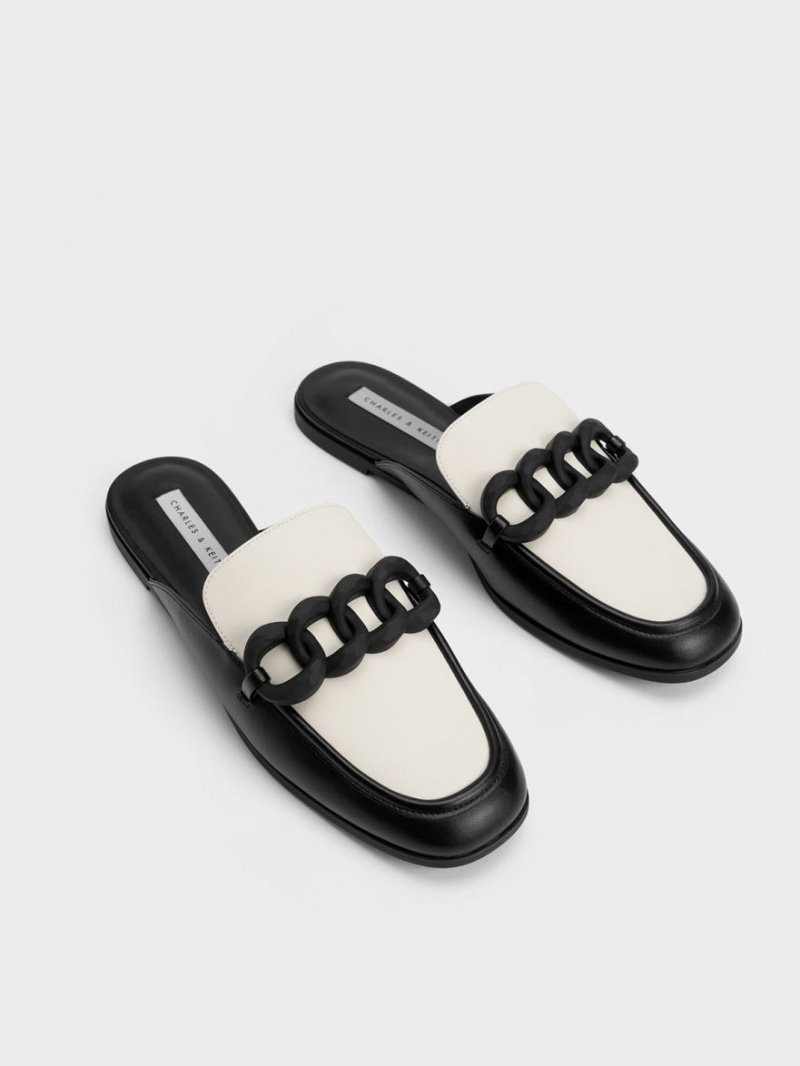 Balerini Charles & Keith Grosolan Chain Two-Tone Loafer Negrii | 985DBLTXP