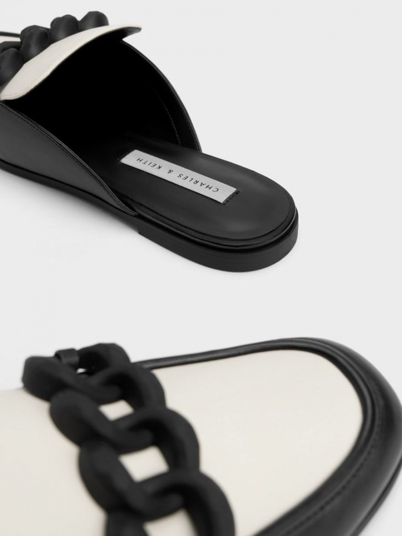 Balerini Charles & Keith Grosolan Chain Two-Tone Loafer Negrii | 985DBLTXP