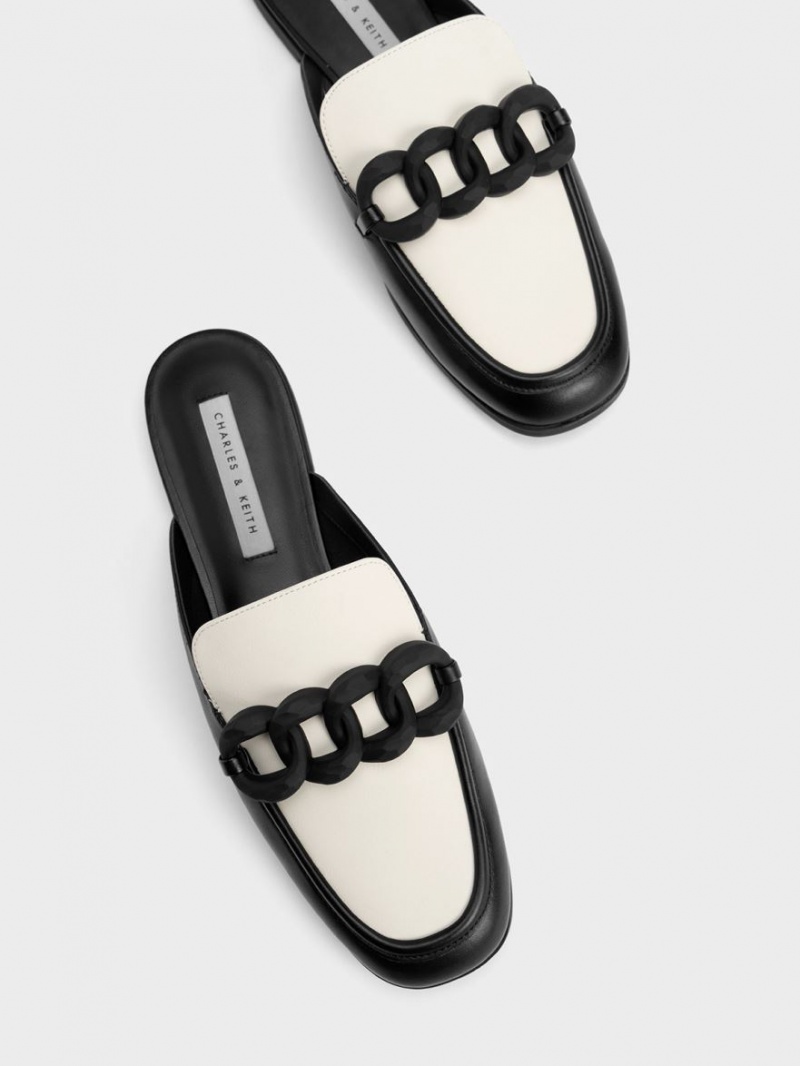 Balerini Charles & Keith Grosolan Chain Two-Tone Loafer Negrii | 985DBLTXP
