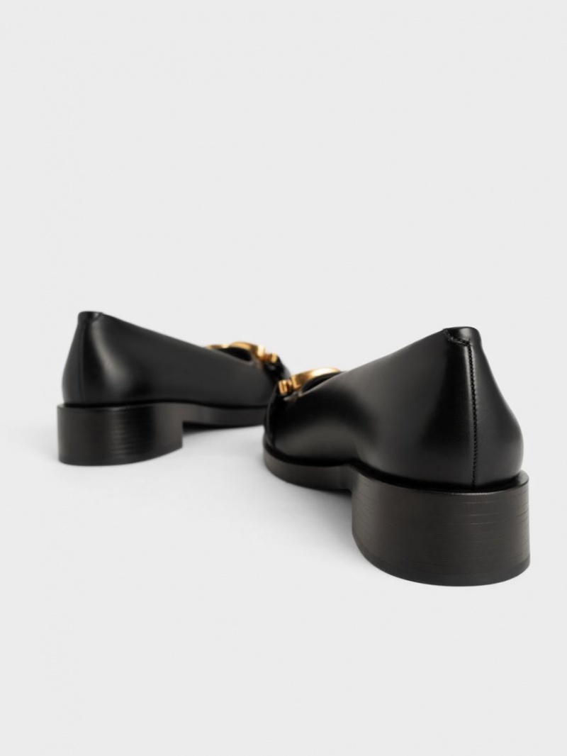 Balerini Charles & Keith Grosolan Metallic Accent Negrii | 348KXGFVN