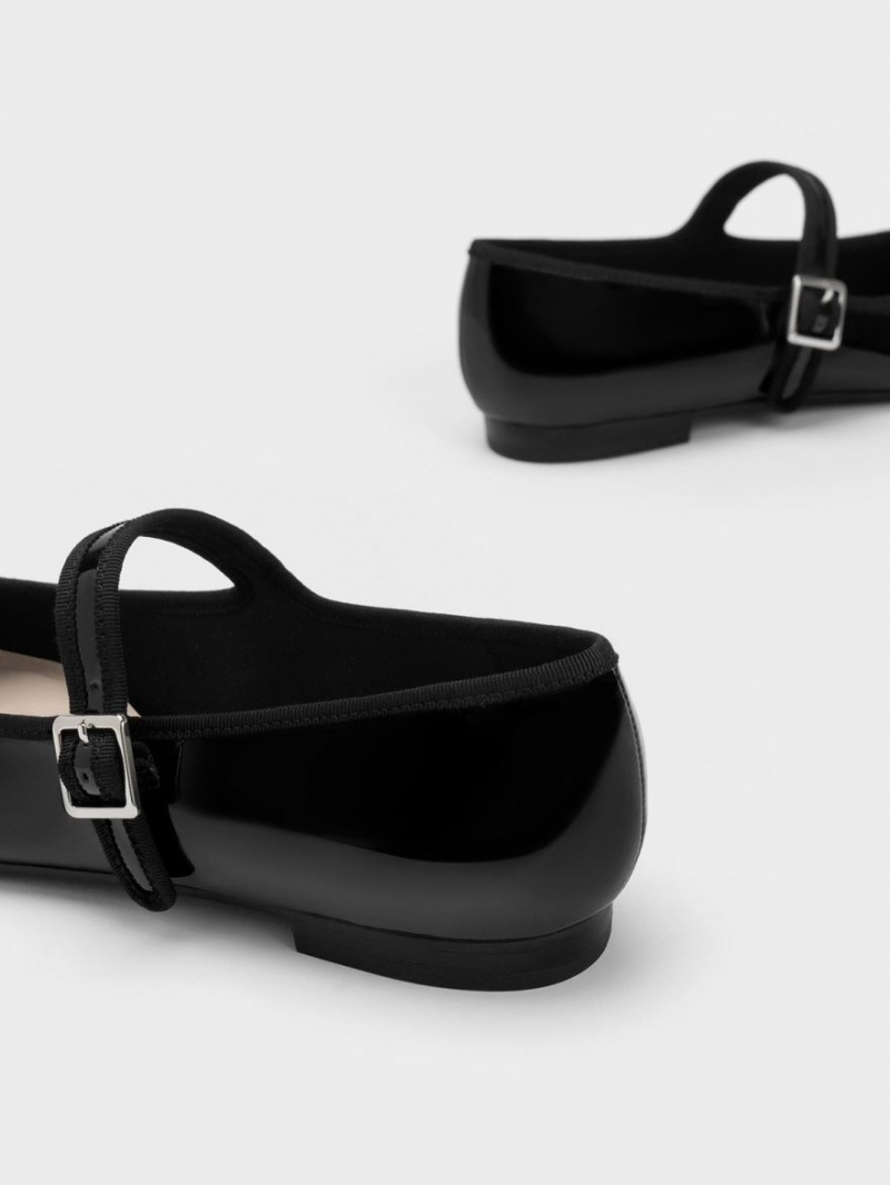 Balerini Charles & Keith Lacuita Buckled Mary Jane Negrii | 043PEYDZQ