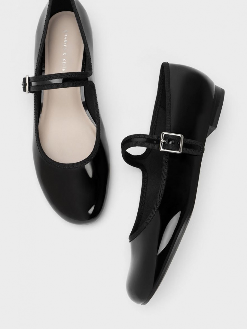 Balerini Charles & Keith Lacuita Buckled Mary Jane Negrii | 043PEYDZQ