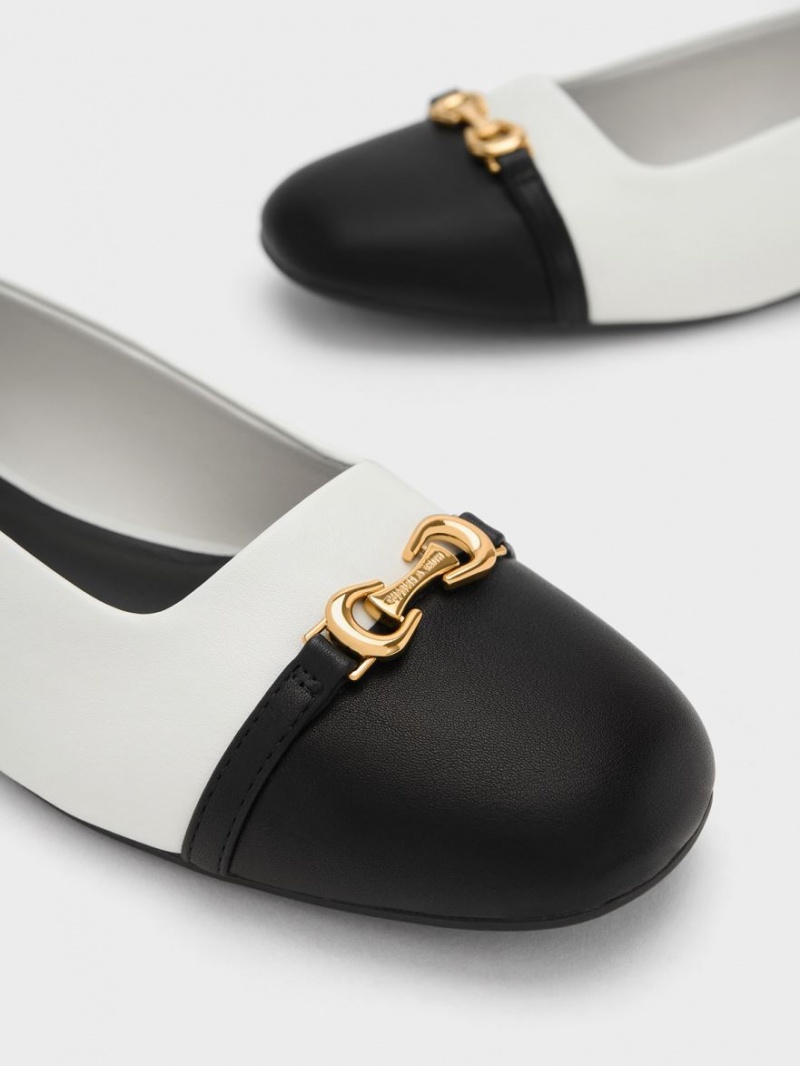 Balerini Charles & Keith Metallic Accent Two-Tone Albi | 805HOIWPF
