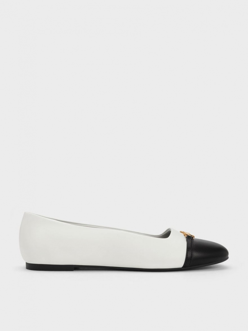 Balerini Charles & Keith Metallic Accent Two-Tone Albi | 805HOIWPF