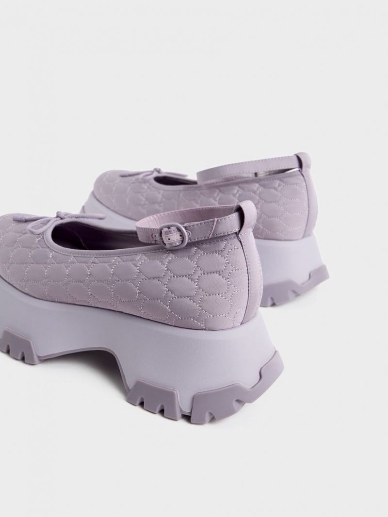Balerini Charles & Keith Recycled Polyester Bow Violet | 498FXYOKD