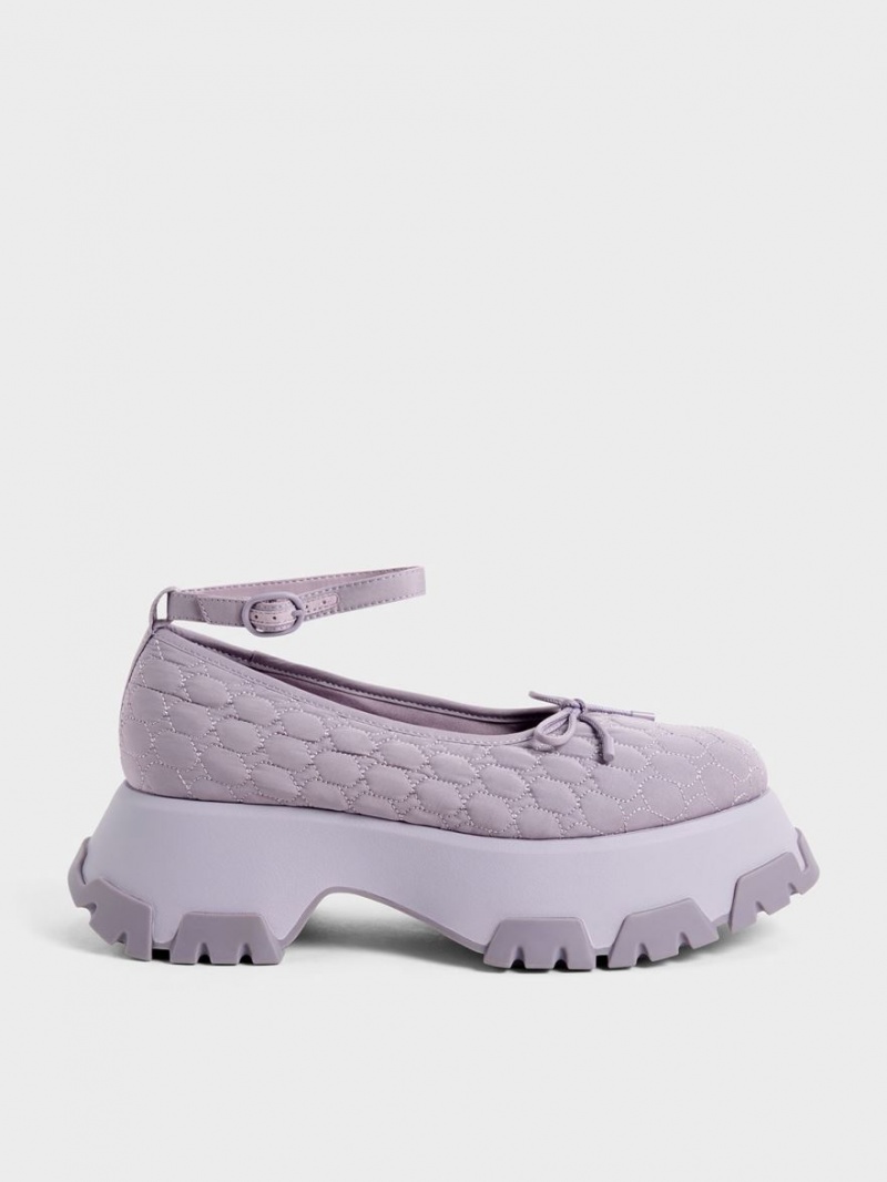 Balerini Charles & Keith Recycled Polyester Bow Violet | 498FXYOKD