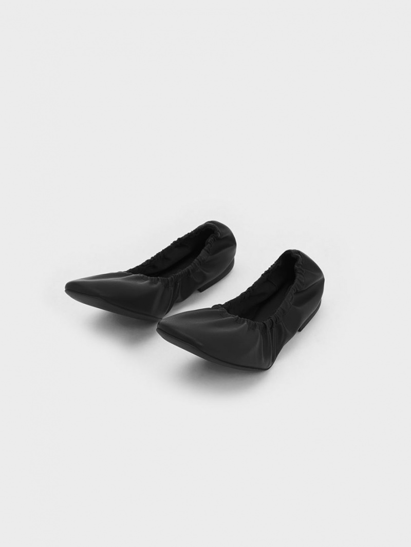 Balerini Charles & Keith Ruched Negrii | 682LMQKHU