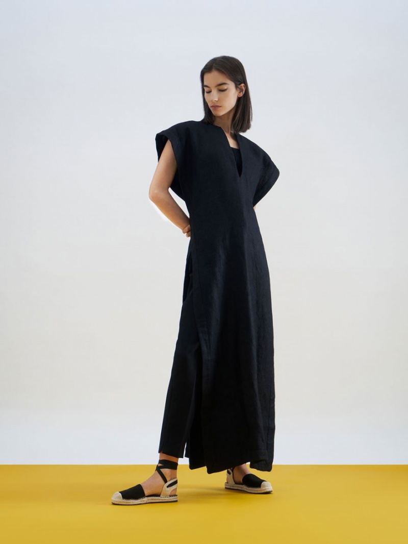 Balerini Charles & Keith Tie-Around Espadrile Negrii | 089MOXTLA