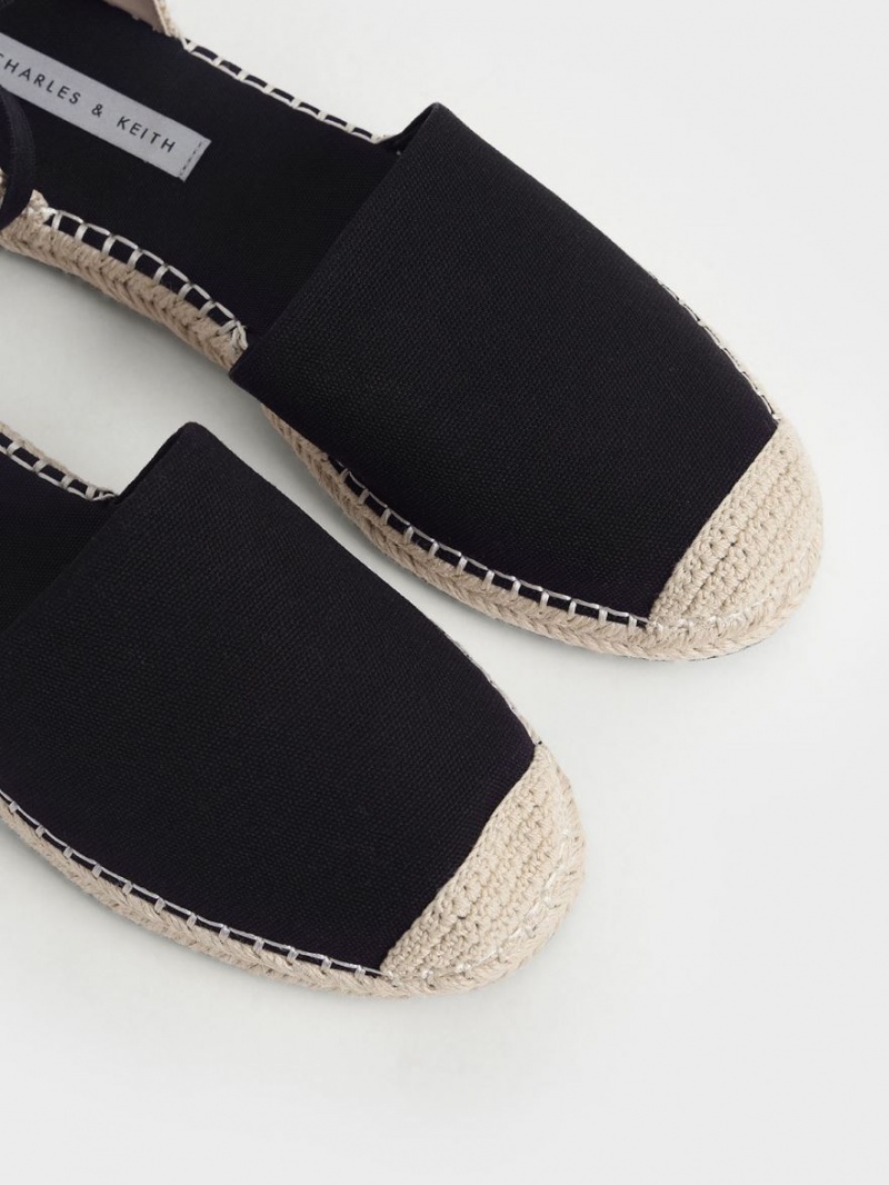 Balerini Charles & Keith Tie-Around Espadrile Negrii | 089MOXTLA