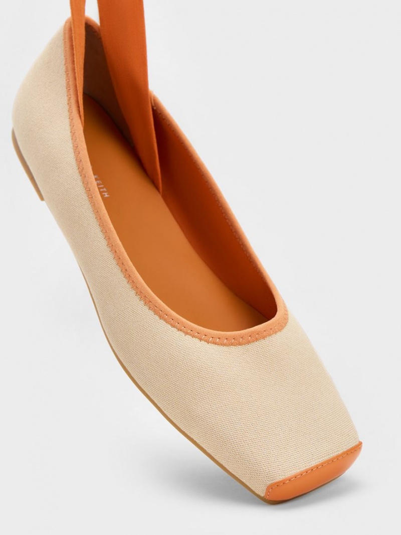 Balerini Charles & Keith Tie-Around Panza Portocalii | 052JIEURO