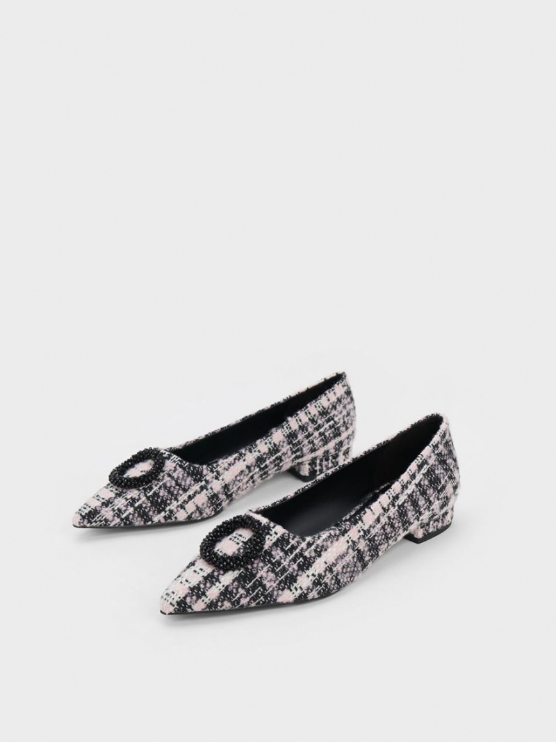 Balerini Charles & Keith Tweed Beaded Circle Negrii | 150XNIWHG