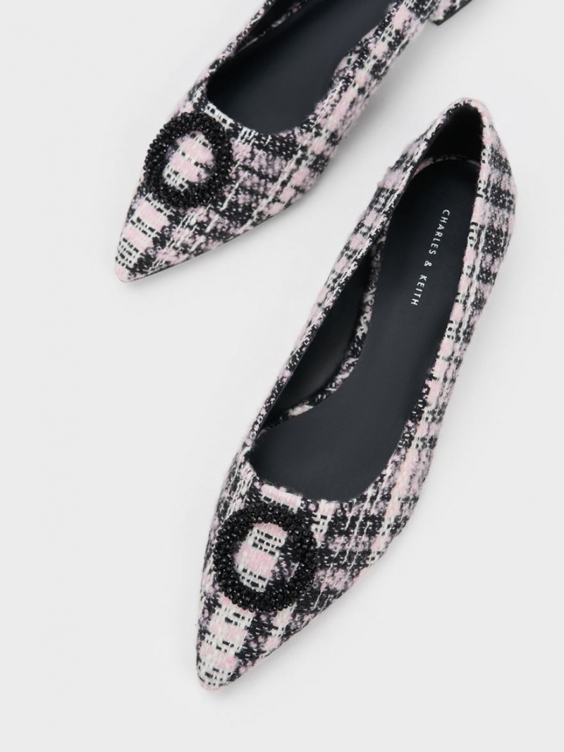 Balerini Charles & Keith Tweed Beaded Circle Negrii | 150XNIWHG