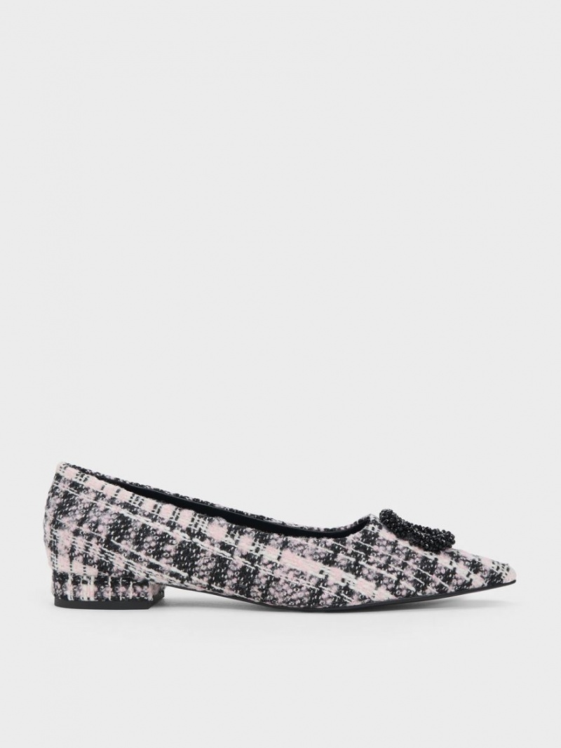 Balerini Charles & Keith Tweed Beaded Circle Negrii | 150XNIWHG