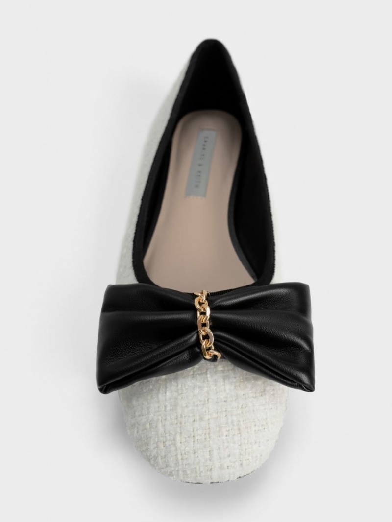 Balerini Charles & Keith Tweed Chain-Link Bow Albi | 075YTKZHW