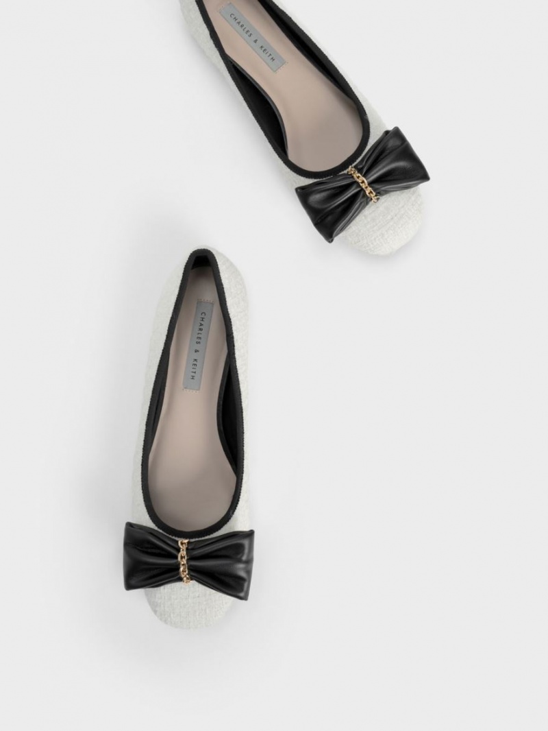 Balerini Charles & Keith Tweed Chain-Link Bow Albi | 075YTKZHW