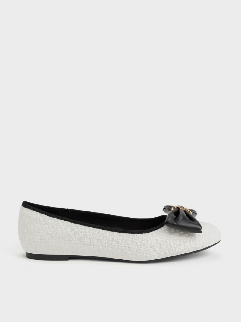 Balerini Charles & Keith Tweed Chain-Link Bow Albi | 075YTKZHW