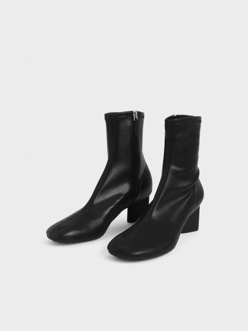 Botine Charles & Keith Blade Heel Negrii | 472VCTSLN