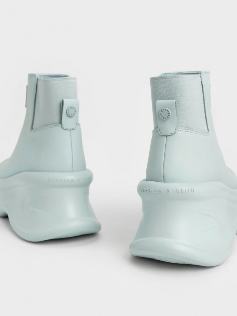 Botine Charles & Keith Curved Platforma Turcoaz | 163OTPRND