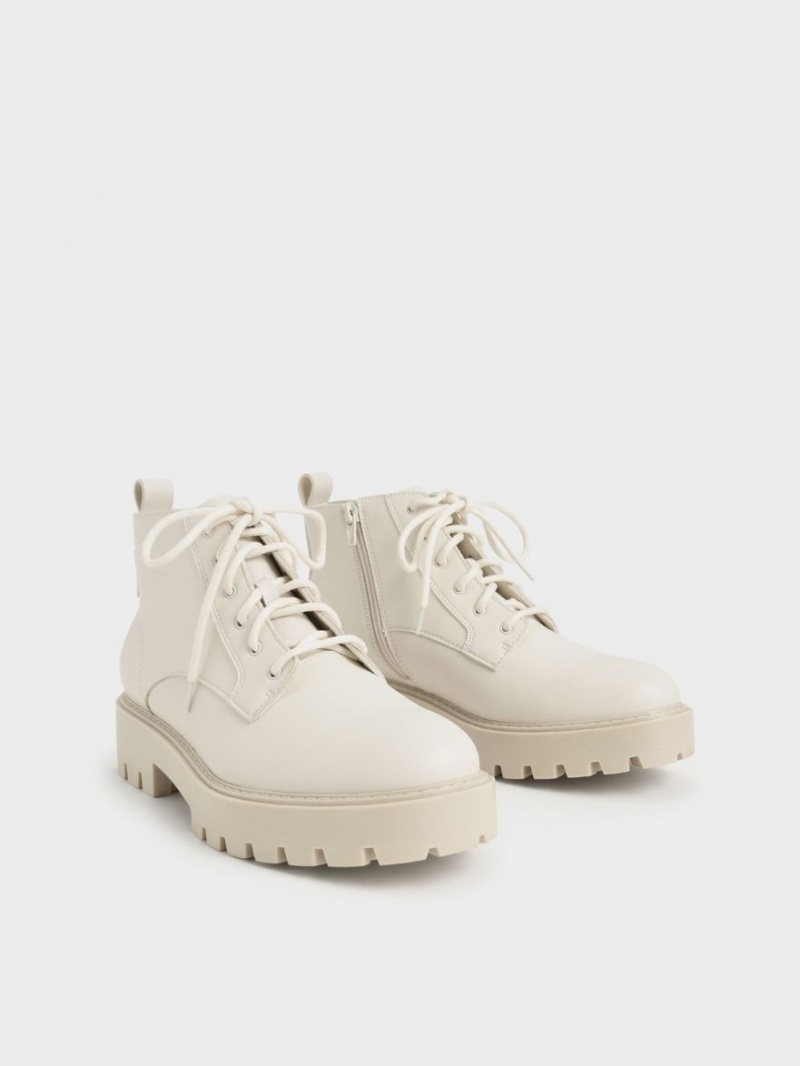 Botine Charles & Keith Dantela-Up Grosolan Albi | 710IGJUNS