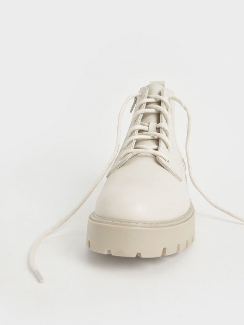 Botine Charles & Keith Dantela-Up Grosolan Albi | 710IGJUNS