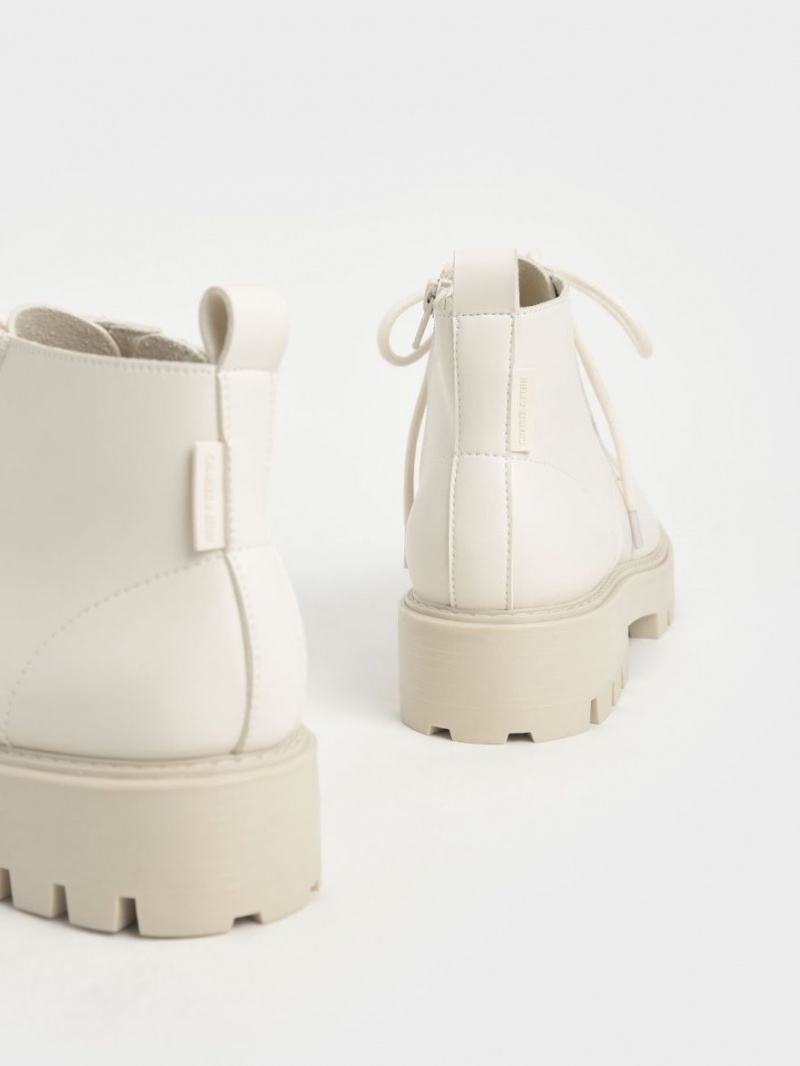 Botine Charles & Keith Dantela-Up Grosolan Albi | 710IGJUNS